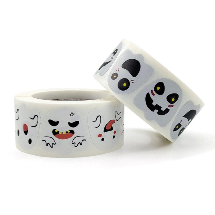 Halloween Ghost Emoji Stickers Children Gift Decoration Food Sealing Stickers, Size: 25x25mm