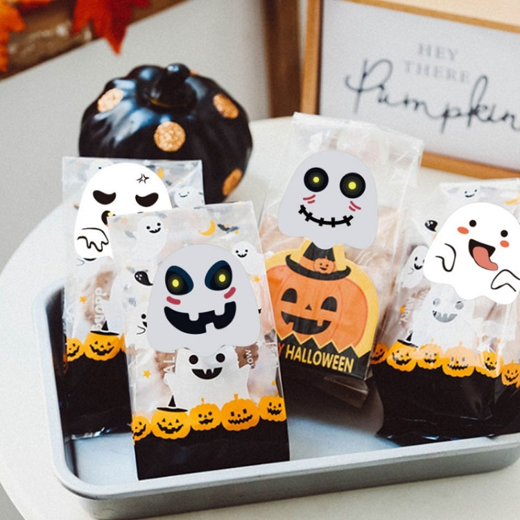 Halloween Ghost Emoji Stickers Children Gift Decoration Food Sealing Stickers, Size: 25x25mm
