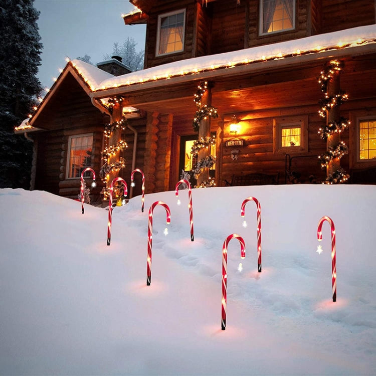 Solar Cane Light 8 in 1 Christmas Decoration Garden Lawn Lights(As Show)