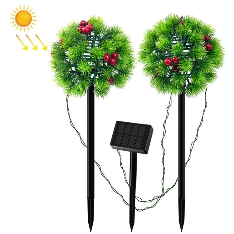 SZ-21002A Solar Light 2 in 1 Pine Needle Ball Outdoor LED Lawn Light Landscape Garden Decorative Lights(Colorful Light)