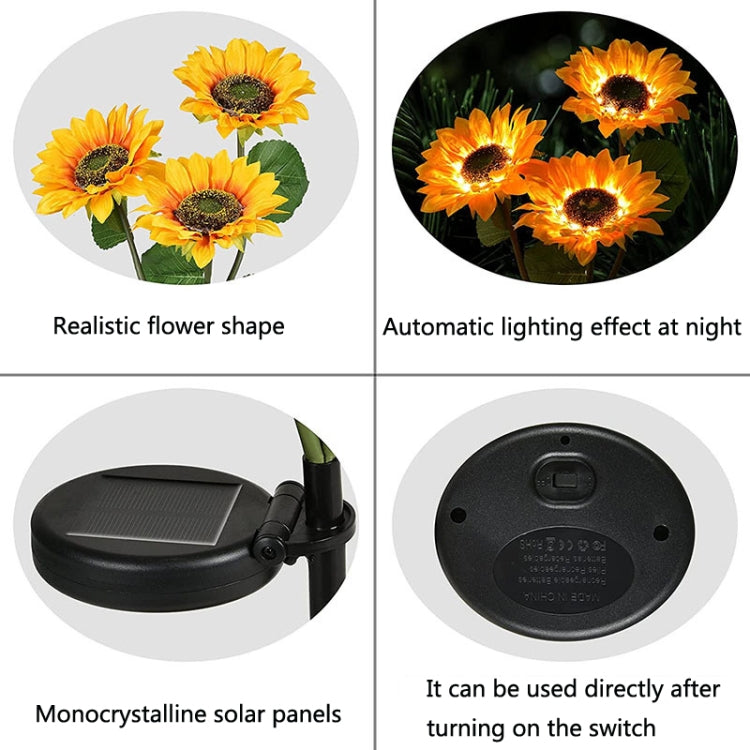 Solar Sunflower Decoration Light LED Garden Lawn Landscape Light, Specification: Single Head