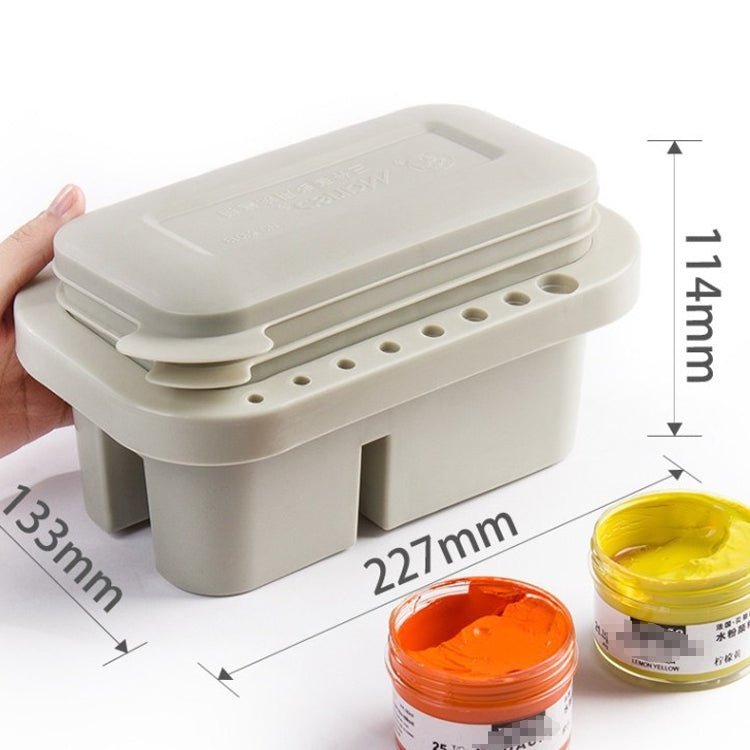 2 PCS Fine Art Oil Painting Students Multi-Purpose Pen-Washing Bucket Three-In-One Brush Holder With Palette Inside(Hand-held)