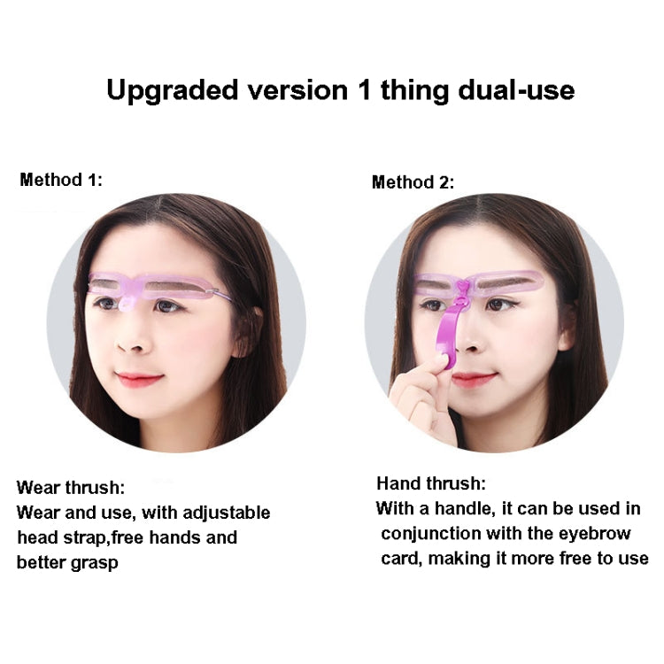 3 Sets Four-generation Eyebrow Card Hand-held Beginner Full Set of Stereo Eyebrow Card Eyebrow Drawing Aid(Purple)