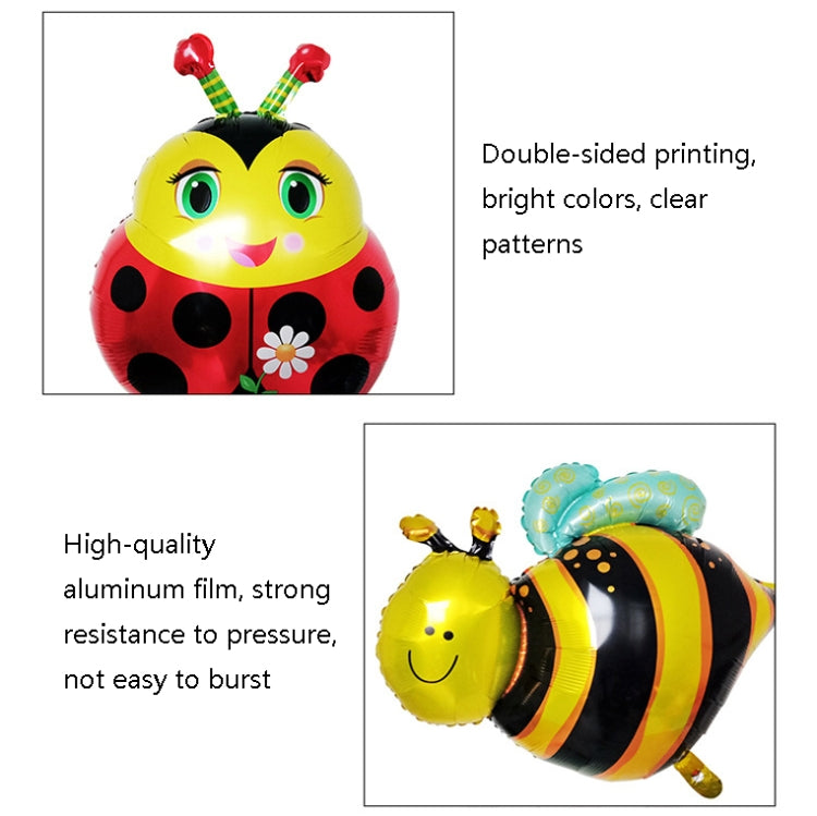 8 PCS 723 Large Cartoon Insect Styling Aluminum Balloon Birthday Party Decorative Balloon, Specification: Seven-star Ladybug