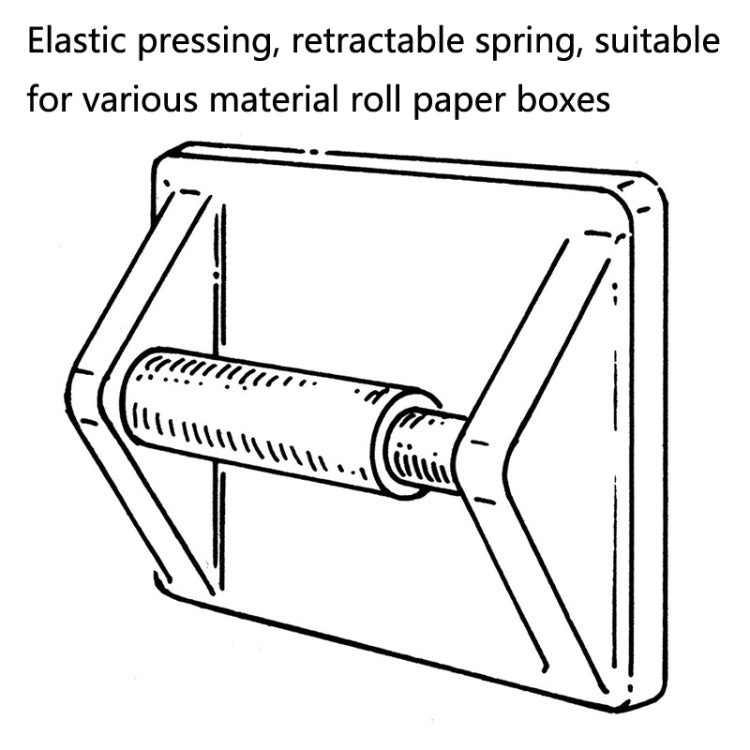 4 PCS Plastic Electroplating Tissue Box Retractable Shaft Core Toilet Tissue Spring Retractable Roll Paper Shaft, Style: Chrome Stretch