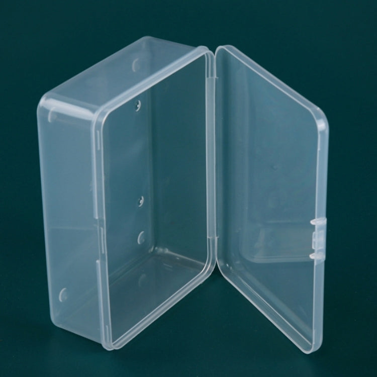 6 PCS PP Rectangular Transparent Plastic Box Flip Cover Parts Hardware Tool Storage Box