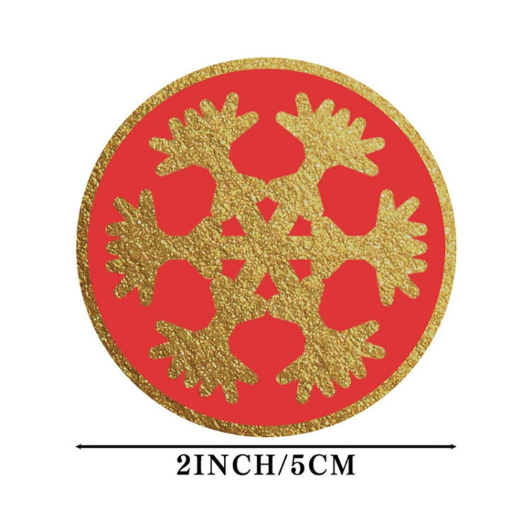 10 PCS LG-210727-5008-00810 Bronzing Snowflake Christmas Decoration Sticker Gift Envelope Sealing Sticker(Color)