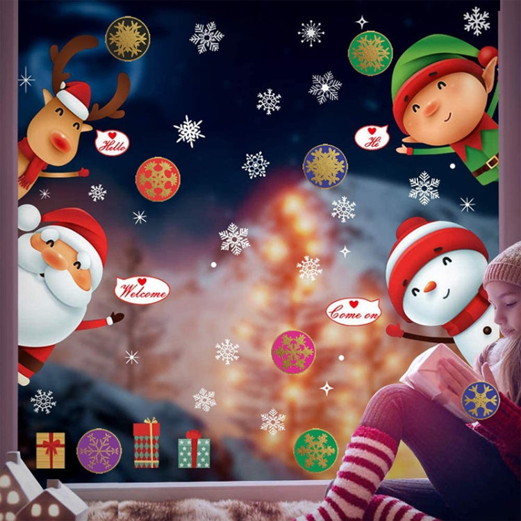 10 PCS LG-210727-5008-00810 Bronzing Snowflake Christmas Decoration Sticker Gift Envelope Sealing Sticker(Color)