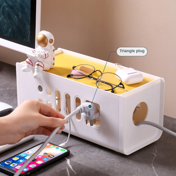 XM009 Plastic Plug-In Electric Wire Storage Box Power Board Wire Clip Box Charger Storage Finishing Box
