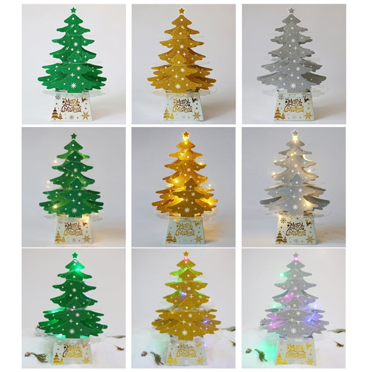 2 PCS Christmas Decorations Mini Desktop Christmas Tree Ornaments, Specification: Green Without Lamp