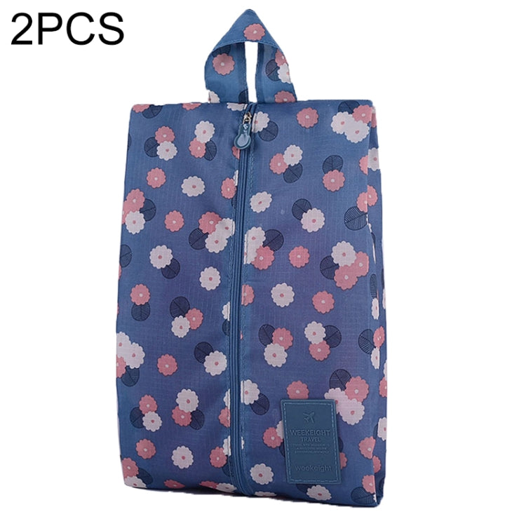 2 PCS Convenient Multipattern Waterproof Nylon Portable Travel Storage Bag