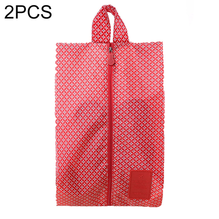 2 PCS Convenient Multipattern Waterproof Nylon Portable Travel Storage Bag