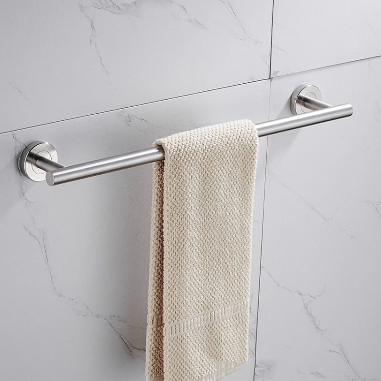 304 Stainless Steel With Grooved Bathroom Pendant Bathroom Shelf,Style: Wire Drawing Single Rod 40cm