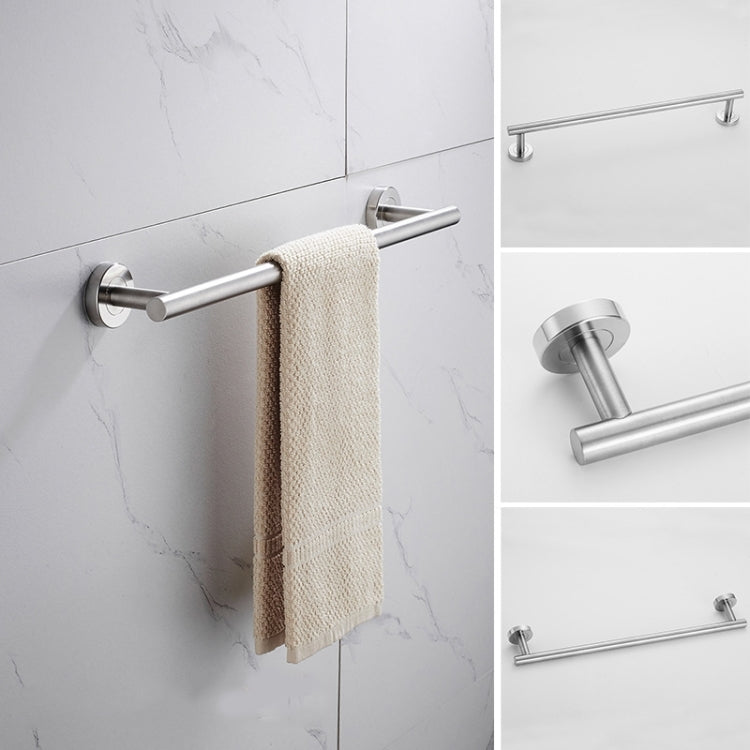304 Stainless Steel With Grooved Bathroom Pendant Bathroom Shelf,Style: Wire Drawing Single Rod 40cm