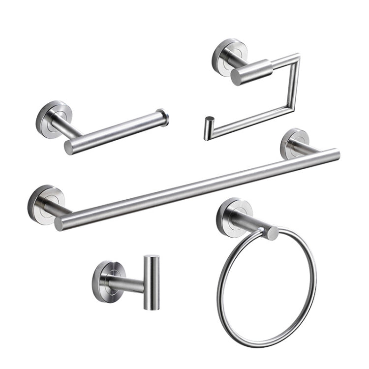 304 Stainless Steel With Grooved Bathroom Pendant Bathroom Shelf,Style: Vertical Single Rod