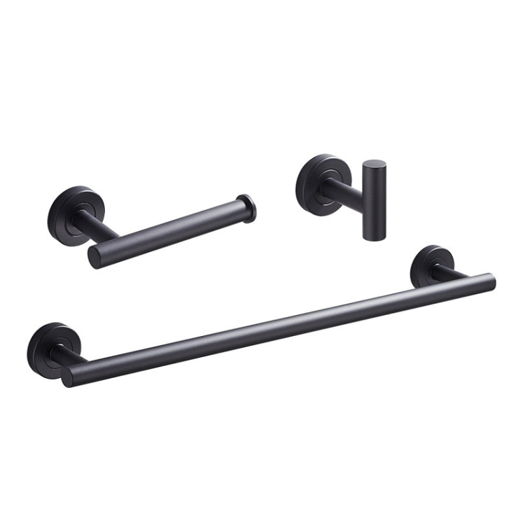 304 Stainless Steel With Grooved Bathroom Pendant Bathroom Shelf,Style:  Black Cloth Hook