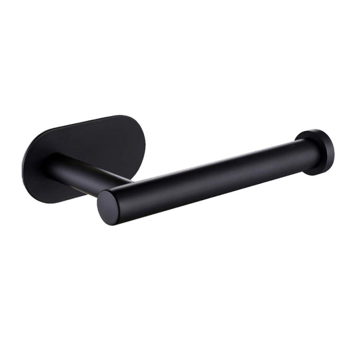 Punch-Free 304 Stainless Steel Black Series Bathroom Hardware Pendant Rack,Style: Toilet Paper Holder