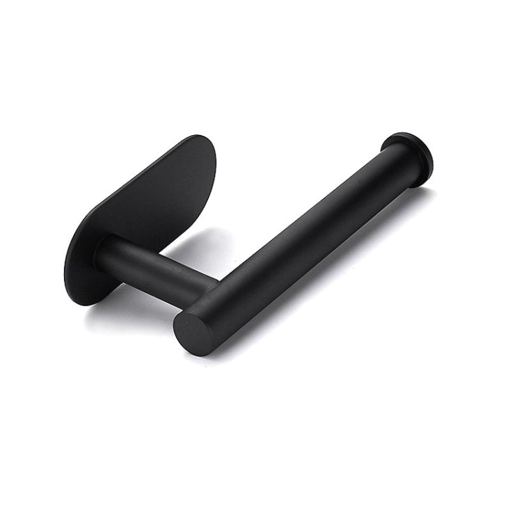 Punch-Free 304 Stainless Steel Black Series Bathroom Hardware Pendant Rack,Style: Toilet Paper Holder