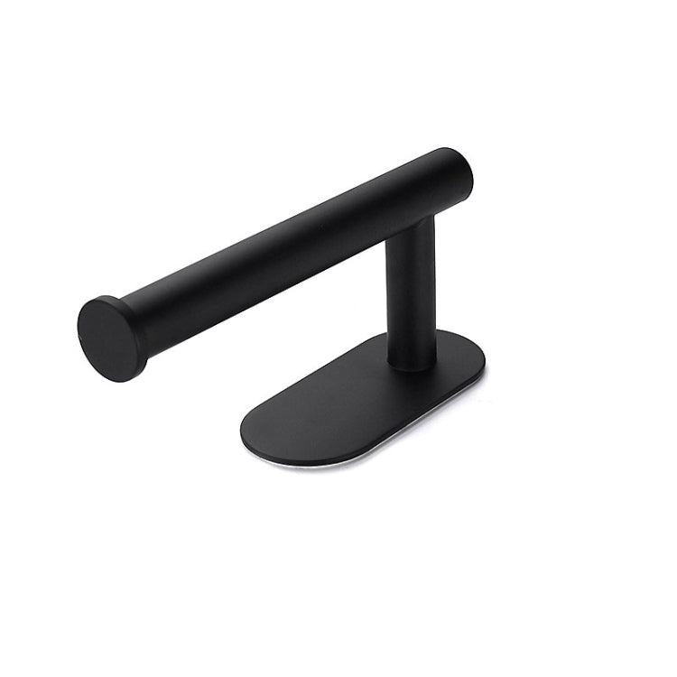 Punch-Free 304 Stainless Steel Black Series Bathroom Hardware Pendant Rack,Style: Toilet Paper Holder