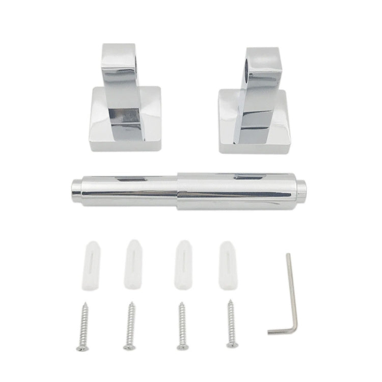 Toilet Square Base Retractable Toilet Paper Holder(Silver)