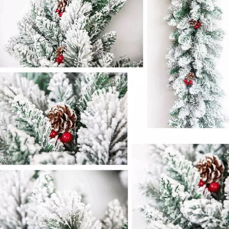 Christmas Decoration Door Hanging Long Flocking Rattan, Specification: 5 Meters