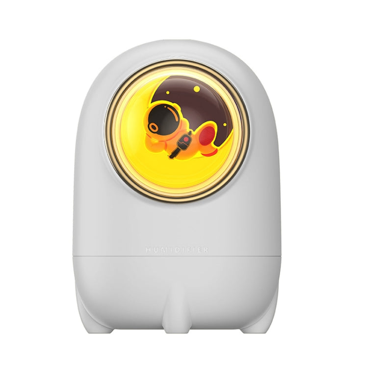 MJ033-A Music Box Battery Type Spaceship Desktop Home Silent Night Light Humidifier Car Air Atomizing Humidifier(White)