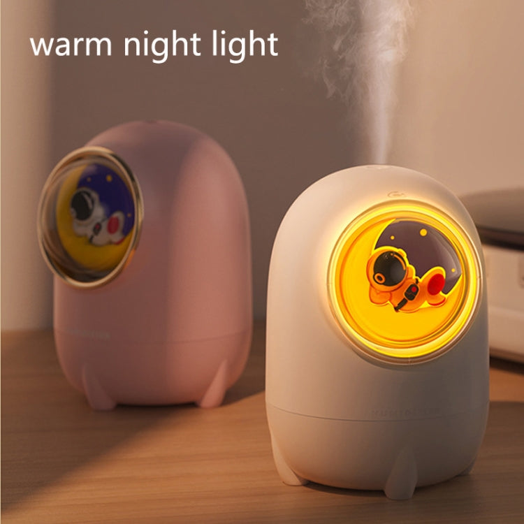 MJ033-A Music Box Battery Type Spaceship Desktop Home Silent Night Light Humidifier Car Air Atomizing Humidifier(White)