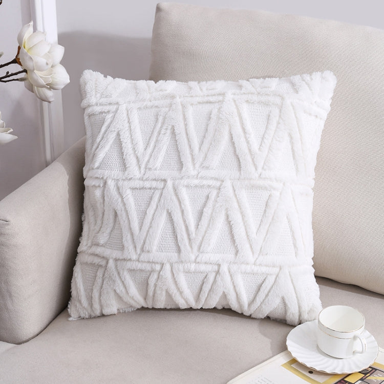 Double-Sided Plush Pillow Home Sofa Cushion Pillowcase, Size: 45x45cm Without Core