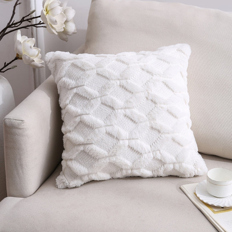 Double-Sided Plush Pillow Home Sofa Cushion Pillowcase, Size: 45x45cm Without Core