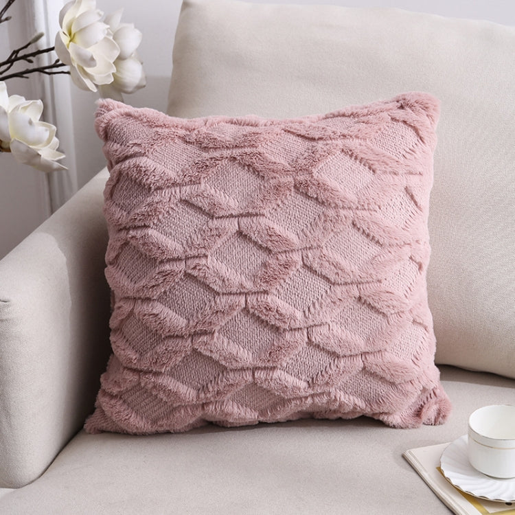 Double-Sided Plush Pillow Home Sofa Cushion Pillowcase, Size: 45x45cm Without Core