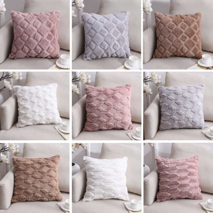 Double-Sided Plush Pillow Home Sofa Cushion Pillowcase, Size: 45x45cm Without Core