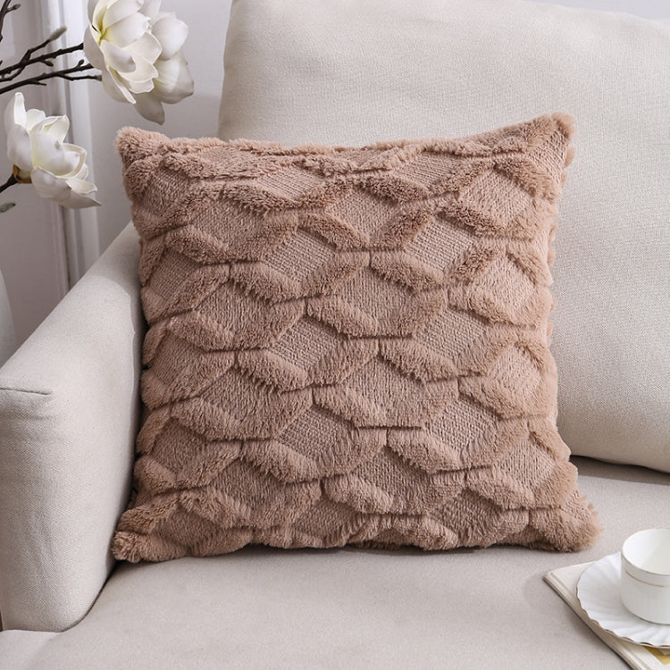 Double-Sided Plush Pillow Home Sofa Cushion Pillowcase, Size: 45x45cm Without Core
