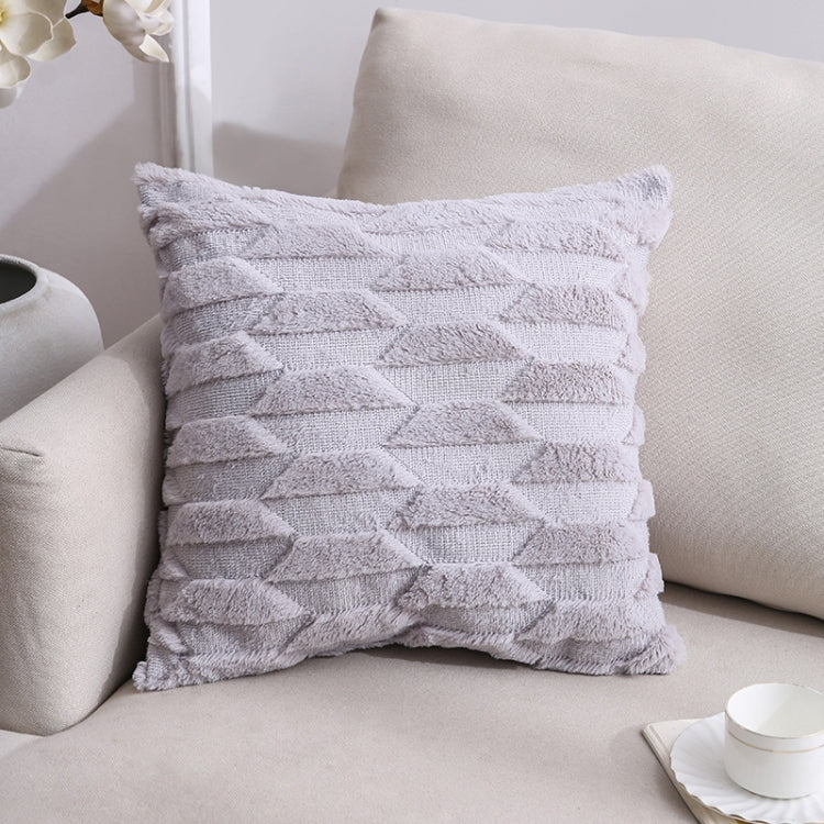 Double-Sided Plush Pillow Home Sofa Cushion Pillowcase, Size: 45x45cm Without Core