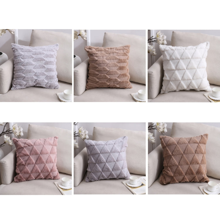 Double-Sided Plush Pillow Home Sofa Cushion Pillowcase, Size: 45x45cm Without Core