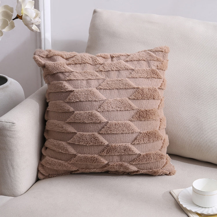 Double-Sided Plush Pillow Home Sofa Cushion Pillowcase, Size: 45x45cm Without Core
