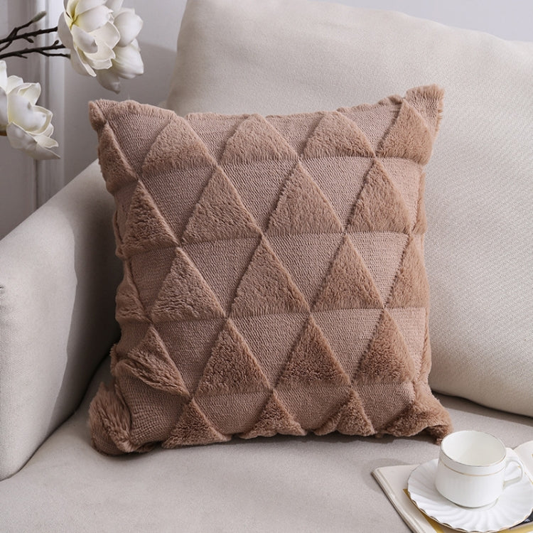 Double-Sided Plush Pillow Home Sofa Cushion Pillowcase, Size: 45x45cm Without Core