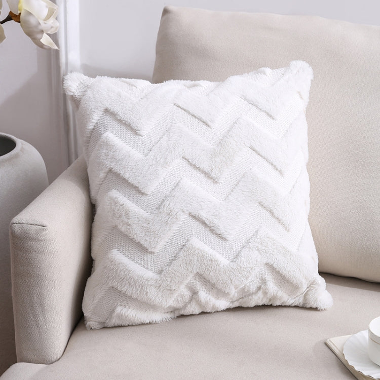 Double-Sided Plush Pillow Home Sofa Cushion Pillowcase, Size: 45x45cm Pillowcase + Core