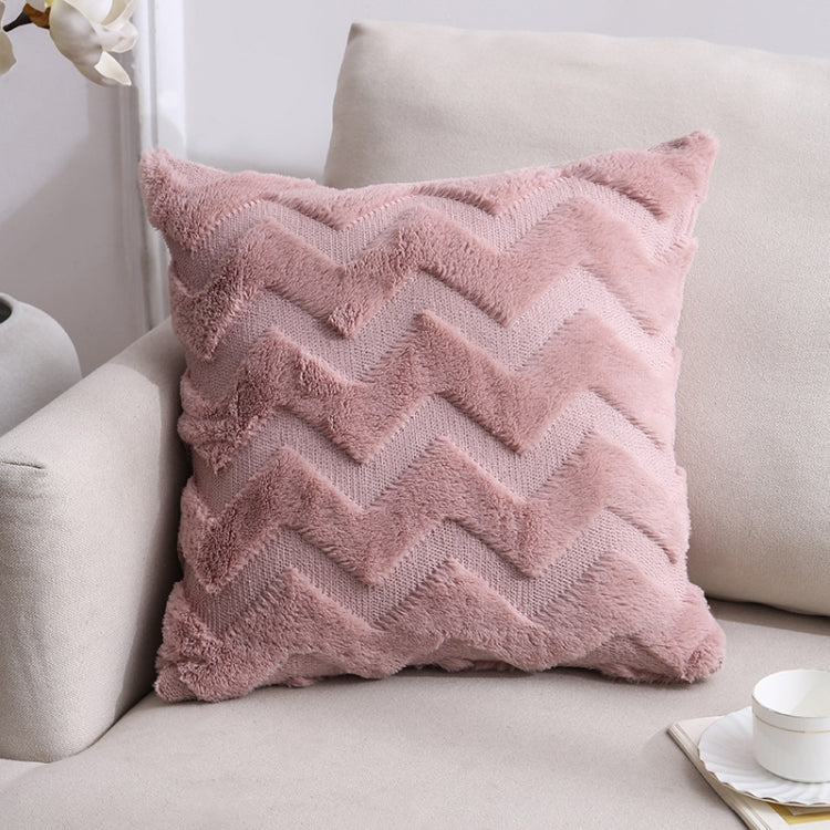 Double-Sided Plush Pillow Home Sofa Cushion Pillowcase, Size: 45x45cm Pillowcase + Core