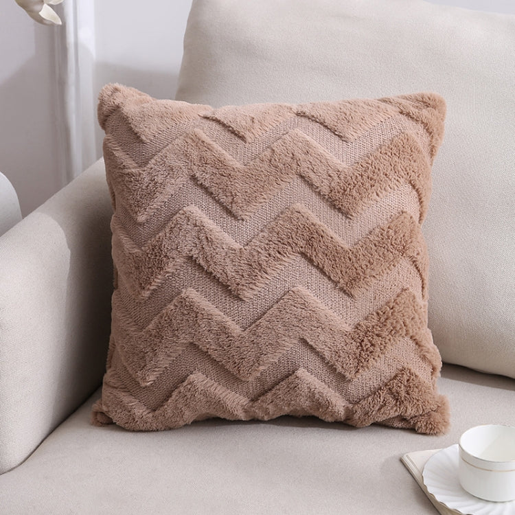 Double-Sided Plush Pillow Home Sofa Cushion Pillowcase, Size: 45x45cm Pillowcase + Core