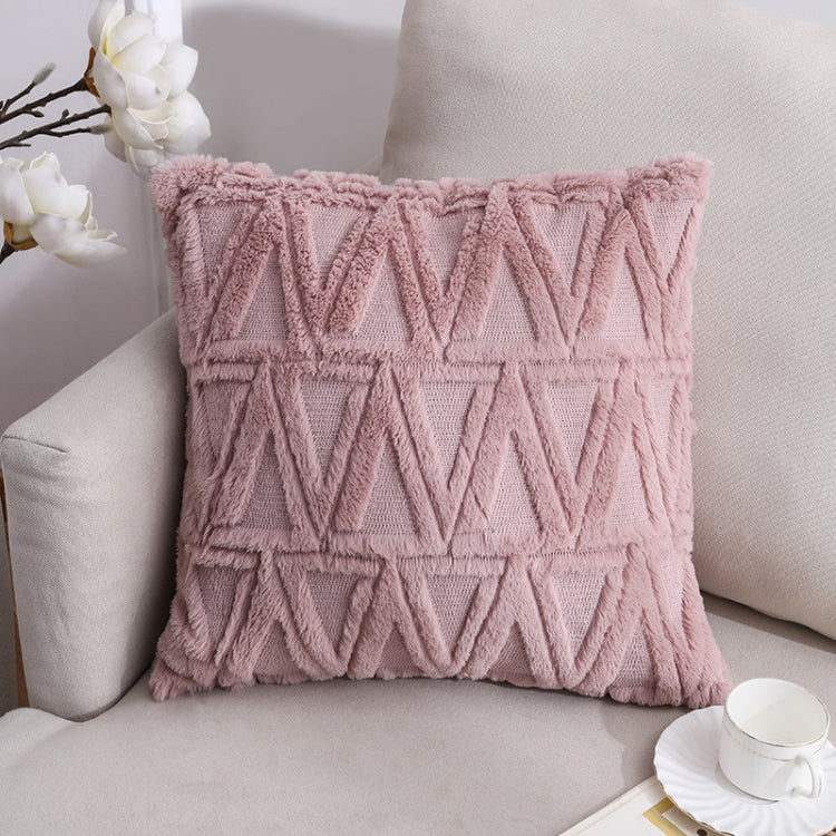 Double-Sided Plush Pillow Home Sofa Cushion Pillowcase, Size: 45x45cm Pillowcase + Core