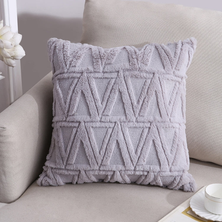 Double-Sided Plush Pillow Home Sofa Cushion Pillowcase, Size: 45x45cm Pillowcase + Core