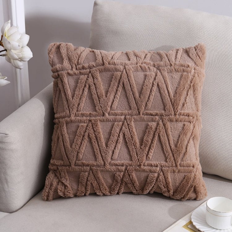 Double-Sided Plush Pillow Home Sofa Cushion Pillowcase, Size: 45x45cm Pillowcase + Core