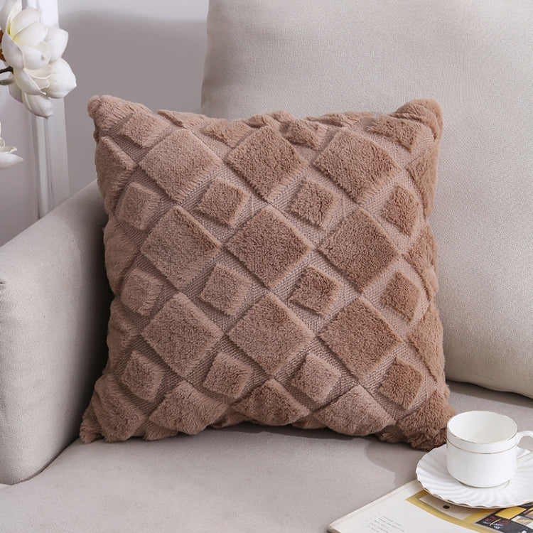 Double-Sided Plush Pillow Home Sofa Cushion Pillowcase, Size: 45x45cm Pillowcase + Core