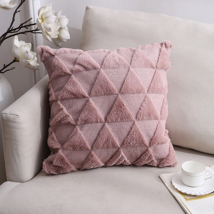 Double-Sided Plush Pillow Home Sofa Cushion Pillowcase, Size: 45x45cm Pillowcase + Core