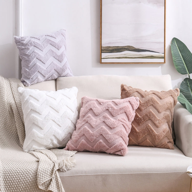 Double-Sided Plush Pillow Home Sofa Cushion Pillowcase, Size: 45x45cm Pillowcase + Core
