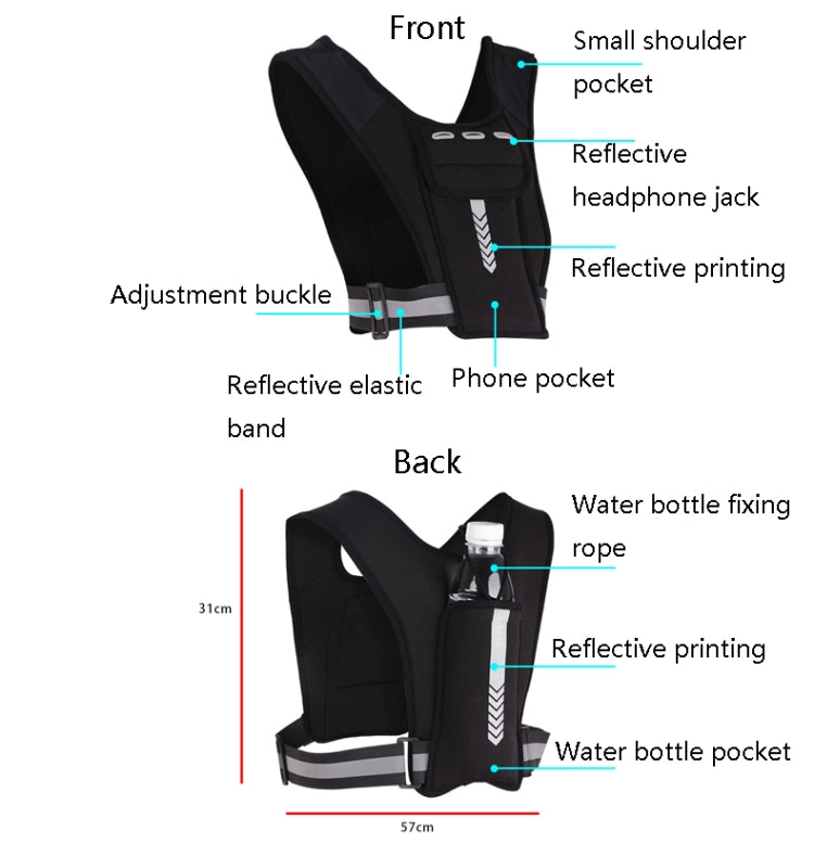 Running Reflective Vest Bag Outdoor Sports Mobile Phone Chest Bag