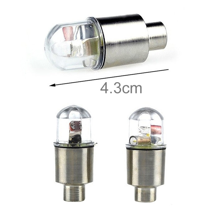 2 PCS Bike Supplies Neon Strobe LED Tire Valve Caps lights