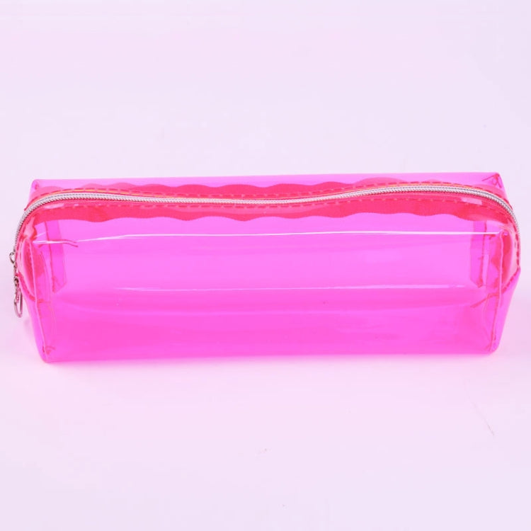 Candy-colored Small Transparent Pencil Bag Student Simple Large-capacity Plastic Stationery Bag