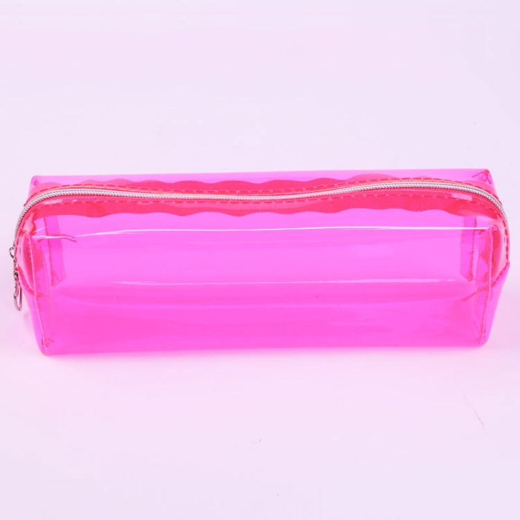 Candy-colored Small Transparent Pencil Bag Student Simple Large-capacity Plastic Stationery Bag