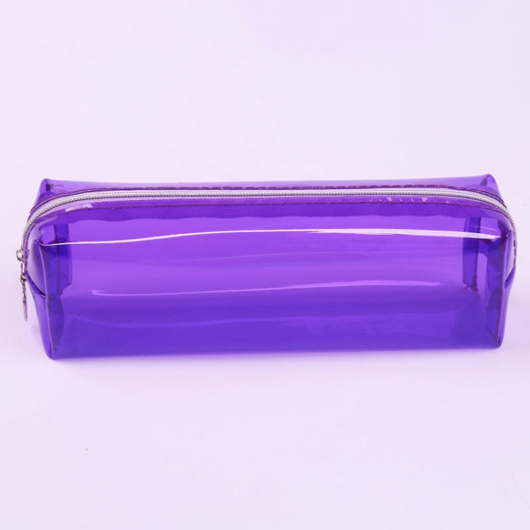 Candy-colored Small Transparent Pencil Bag Student Simple Large-capacity Plastic Stationery Bag